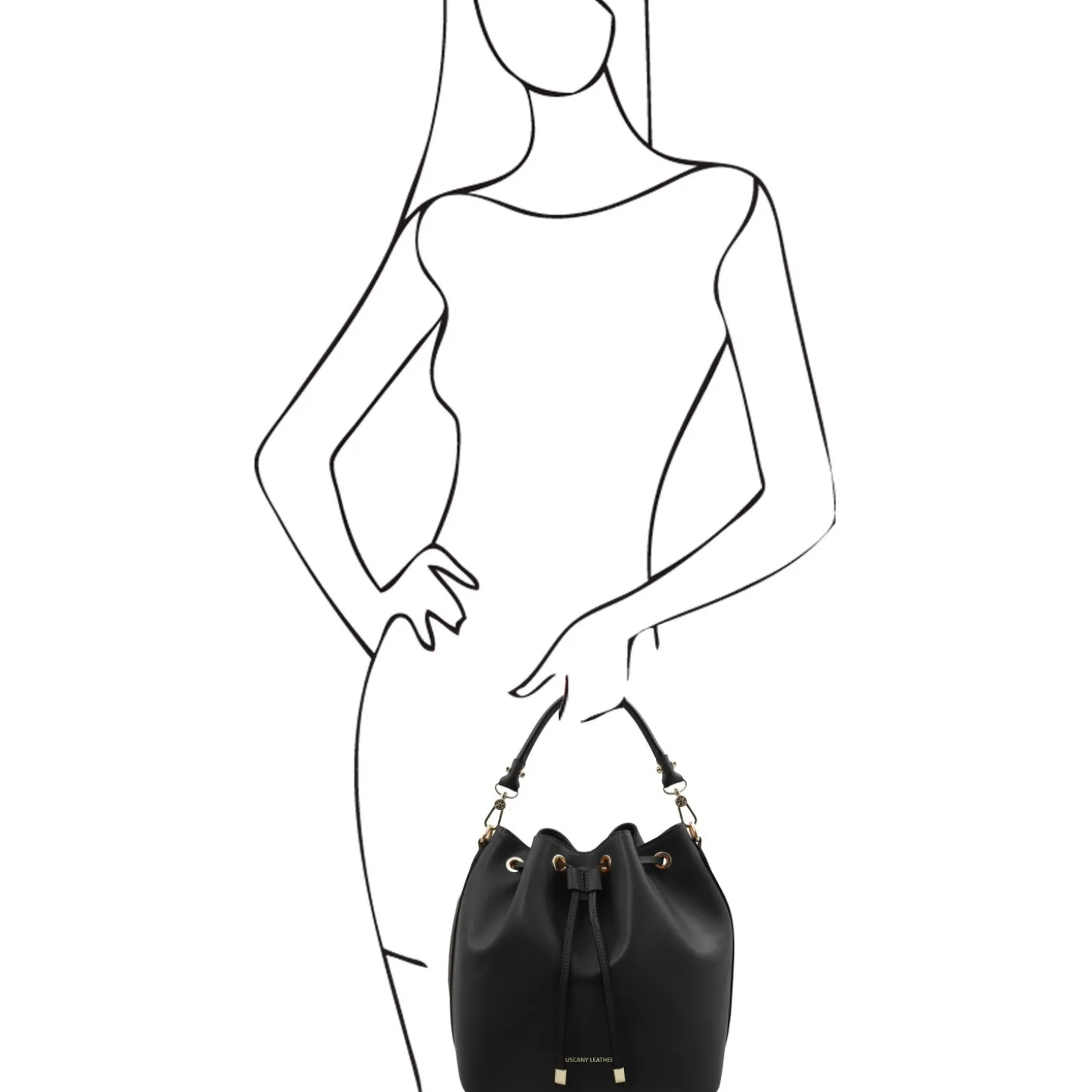 Beuteltasche aus Leder