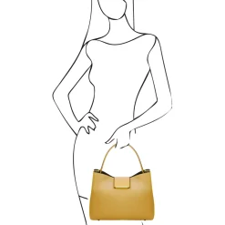 Beuteltasche aus Leder