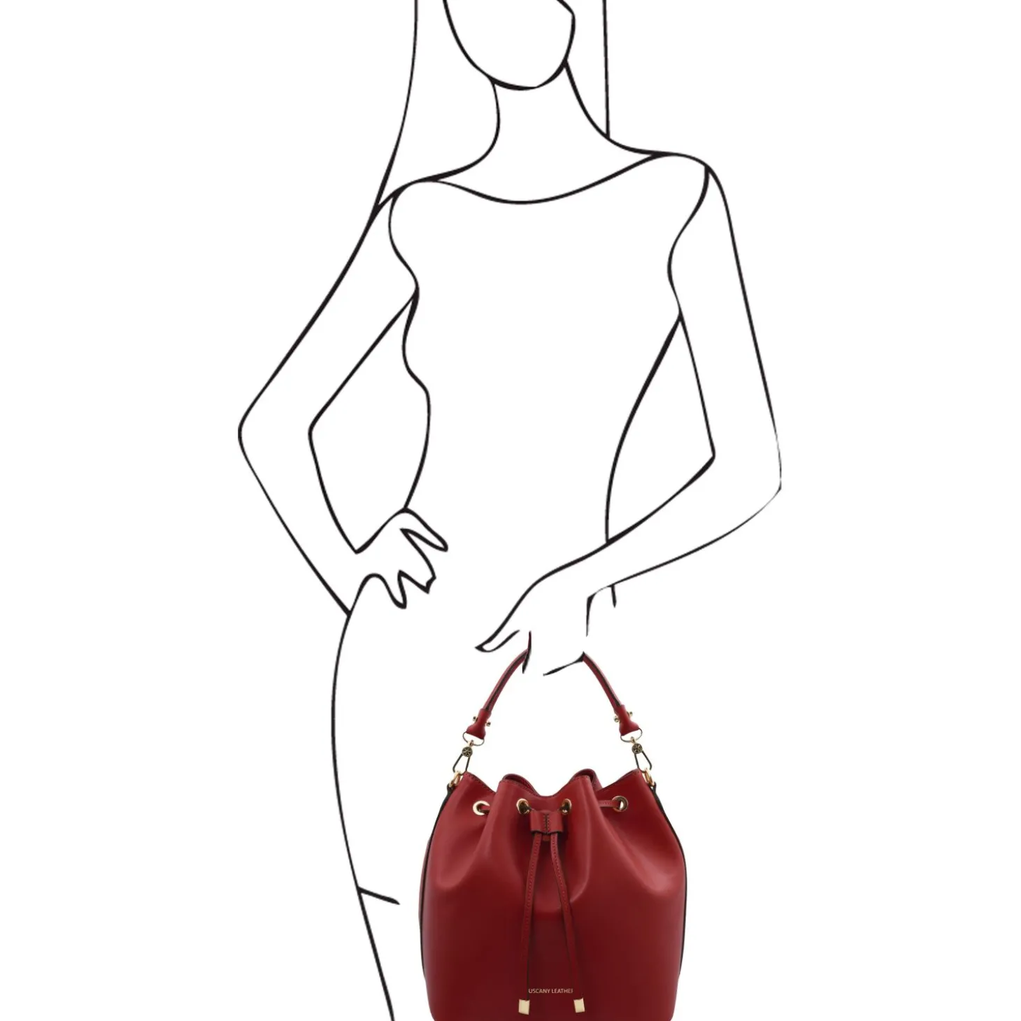 Beuteltasche aus Leder