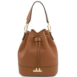 Beuteltasche aus Leder und Exklusive Damenbrieftasche aus Leder mit Rundum-Reißverschluss