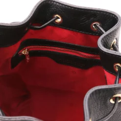 Beuteltasche aus Leder und Exklusive Damenbrieftasche aus Leder mit Rundum-Reißverschluss