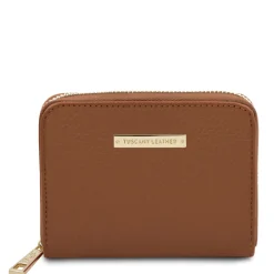 Beuteltasche aus Leder und Exklusive Damenbrieftasche aus Leder mit Rundum-Reißverschluss