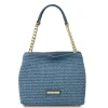Beuteltasche mit Stroheffekt