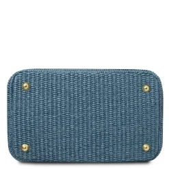 Beuteltasche mit Stroheffekt
