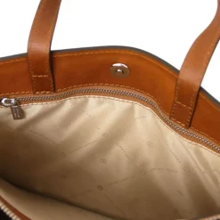 Damen - Aktentasche aus Leder 3 Fächer