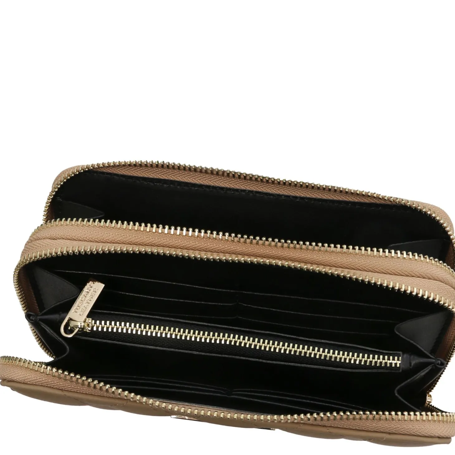 Doppel Rundum-Reißverschluss Damenbrieftasche aus Weichem Leder