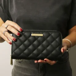 Doppel Rundum-Reißverschluss Damenbrieftasche aus Weichem Leder