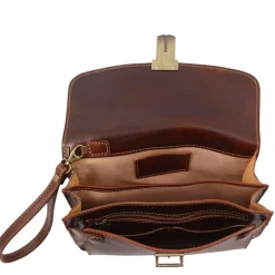 Elegante Handgelenktasche/Herrentasche aus Leder