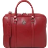 Elegante Laptop Aktentsche aus Saffiano Leder
