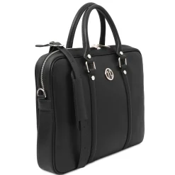 Elegante Laptop Aktentsche aus Saffiano Leder