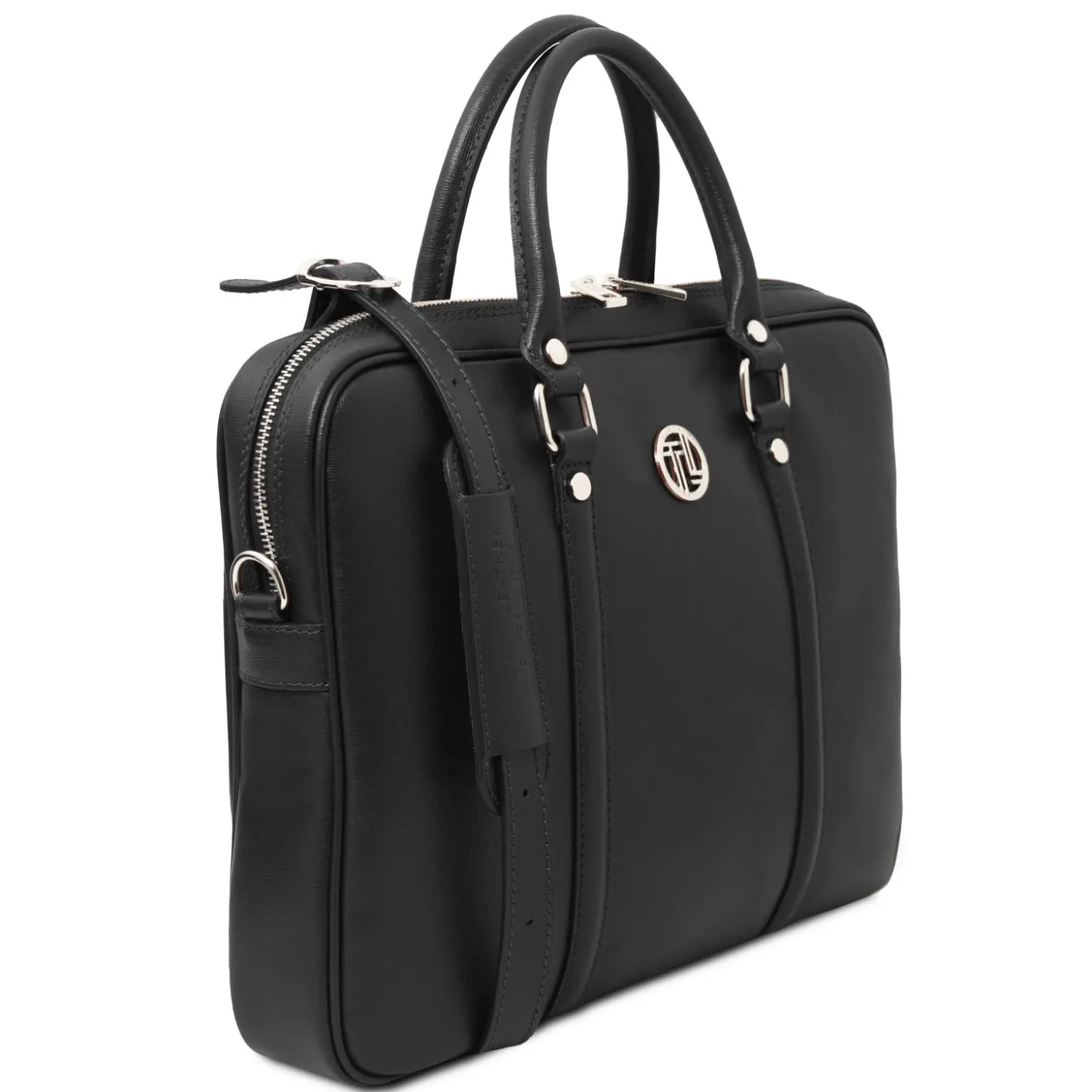 Elegante Laptop Aktentsche aus Saffiano Leder