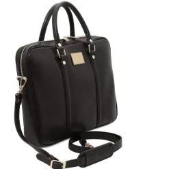Elegante Laptop Aktentsche aus Saffiano Leder
