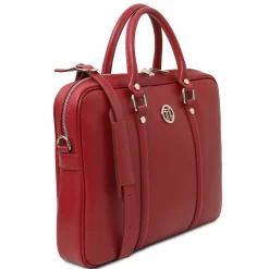 Elegante Laptop Aktentsche aus Saffiano Leder