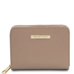Exklusive Damenbrieftasche aus Leder mit Rundum-Reißverschluss