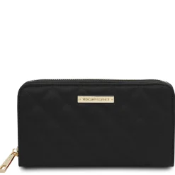 Exklusive Damenbrieftasche aus Weichem Leder mit Rundum-Reißverschluss