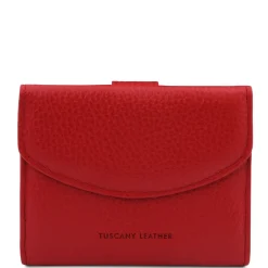Exklusive Damenbrieftasche aus Leder mit 3 Scheinfächern und Münzfach