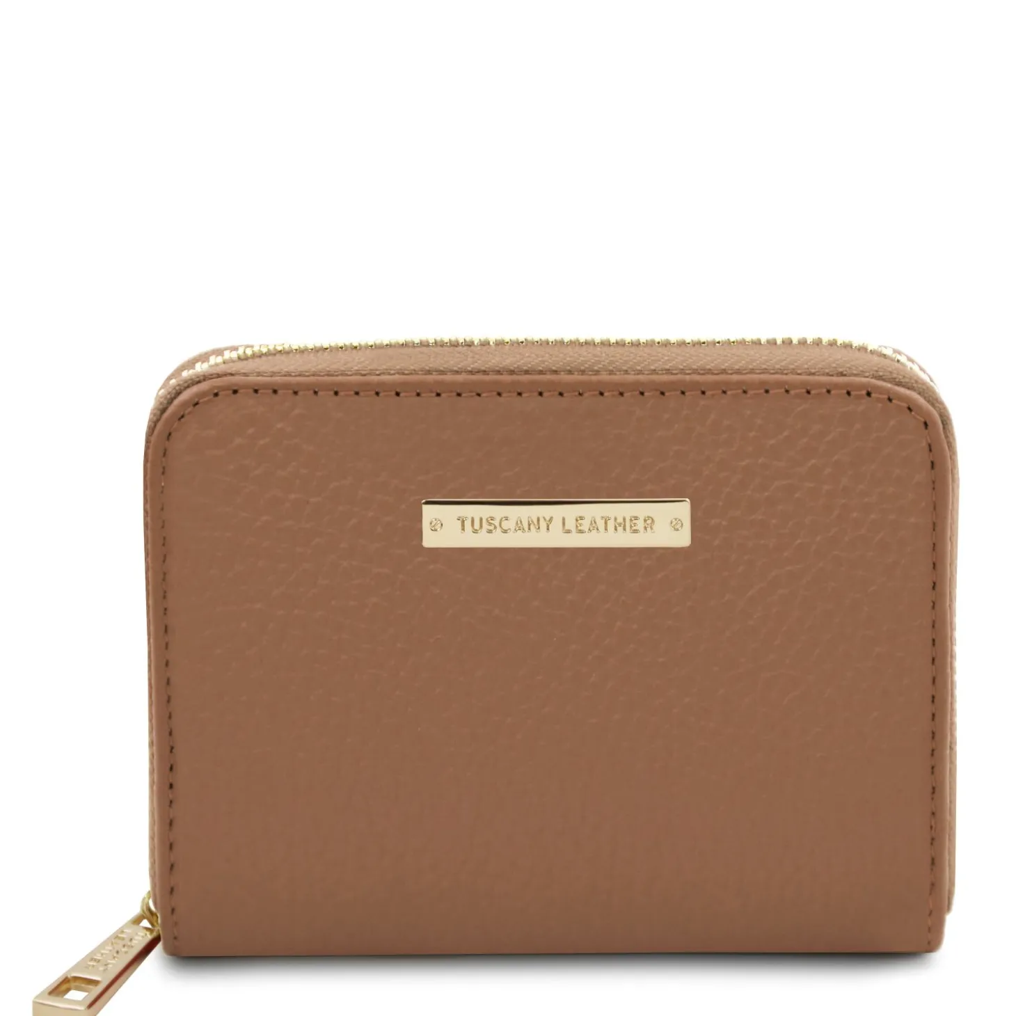 Exklusive Damenbrieftasche aus Leder mit Rundum-Reißverschluss
