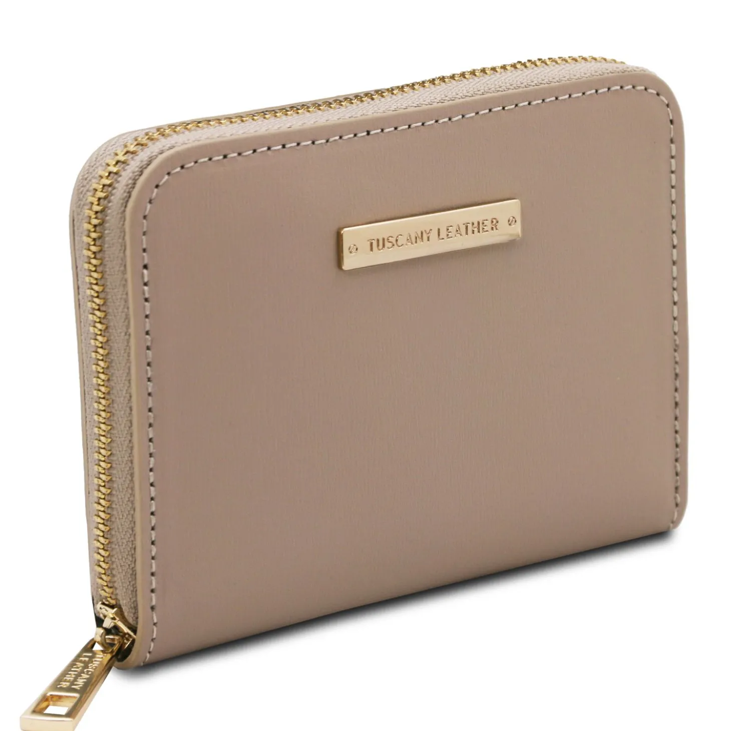 Exklusive Damenbrieftasche aus Leder mit Rundum-Reißverschluss