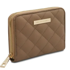 Exklusive Damenbrieftasche aus Weichem Leder mit Rundum-Reißverschluss