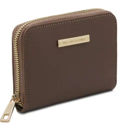 Exklusive Damenbrieftasche aus Leder mit Rundum-Reißverschluss