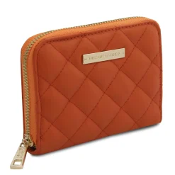 Exklusive Damenbrieftasche aus Weichem Leder mit Rundum-Reißverschluss
