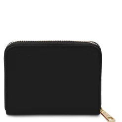 Exklusive Damenbrieftasche aus Leder mit Rundum-Reißverschluss