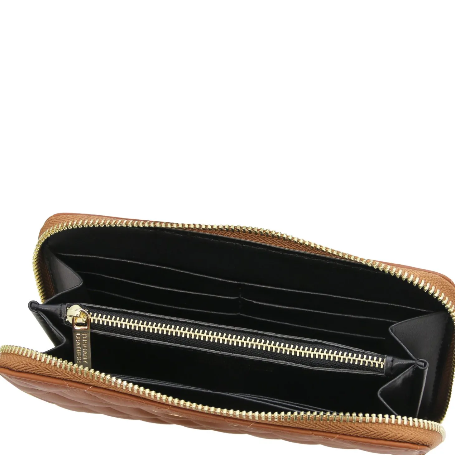 Exklusive Damenbrieftasche aus Weichem Leder mit Rundum-Reißverschluss