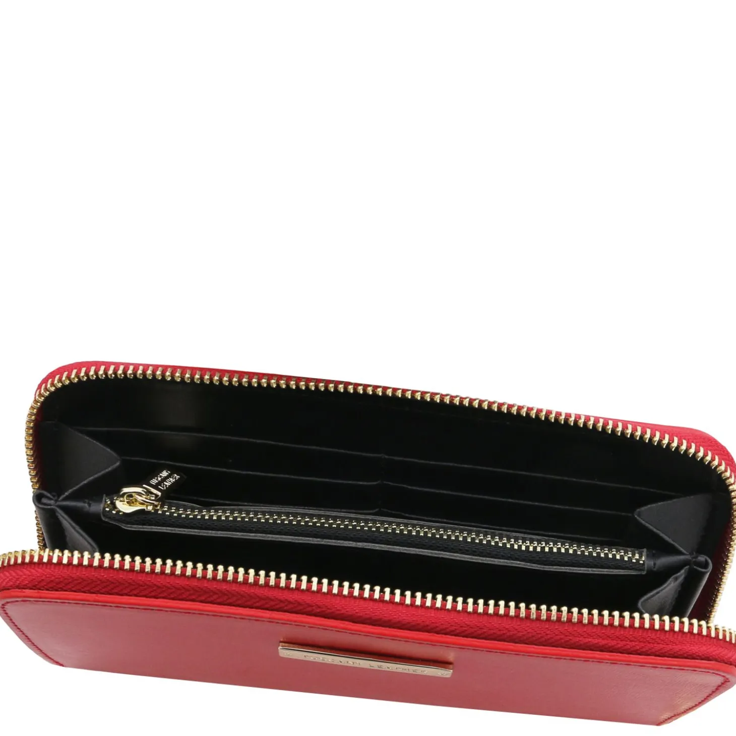 Exklusive Damenbrieftasche aus Leder mit Rundum-Reißverschluss