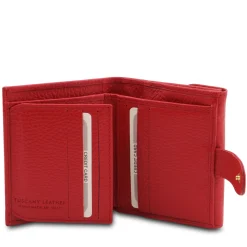 Exklusive Damenbrieftasche aus Leder mit 3 Scheinfächern und Münzfach