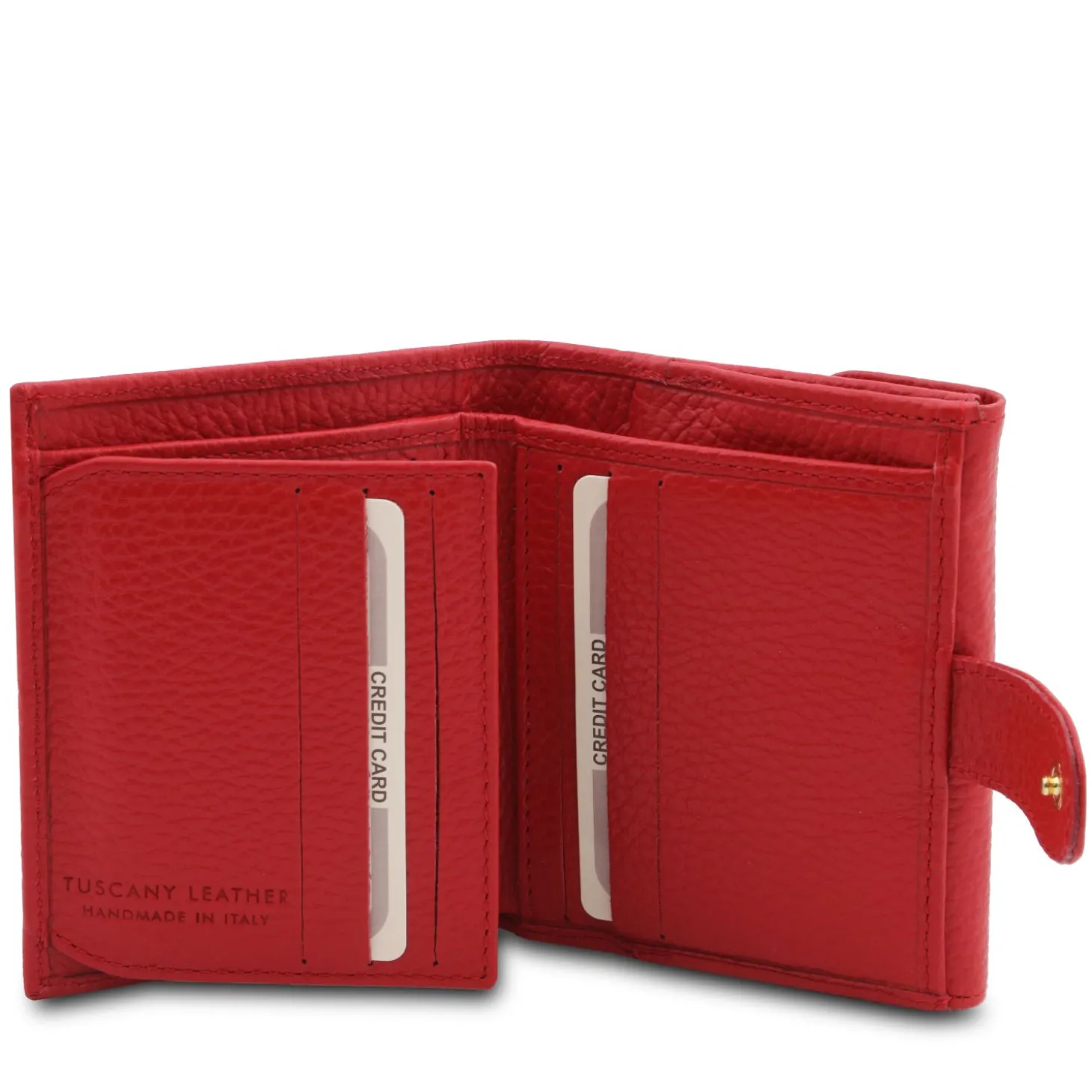Exklusive Damenbrieftasche aus Leder mit 3 Scheinfächern und Münzfach