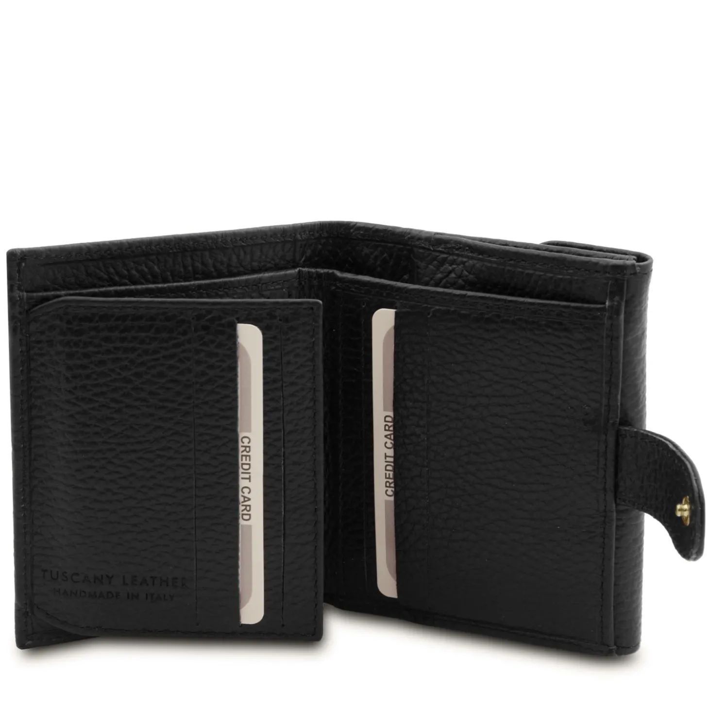 Exklusive Damenbrieftasche aus Leder mit 3 Scheinfächern und Münzfach