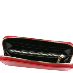 Exklusive Damenbrieftasche aus Leder mit Rundum-Reißverschluss