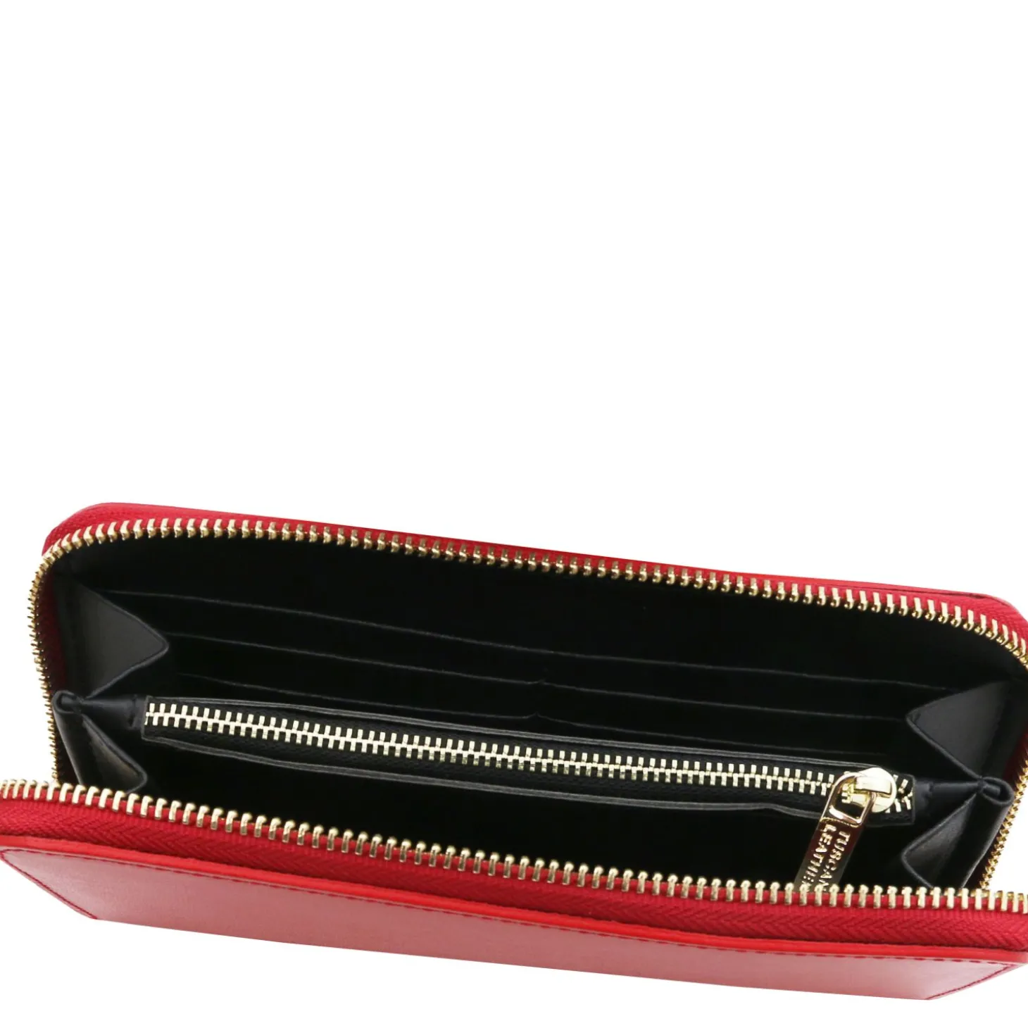 Exklusive Damenbrieftasche aus Leder mit Rundum-Reißverschluss