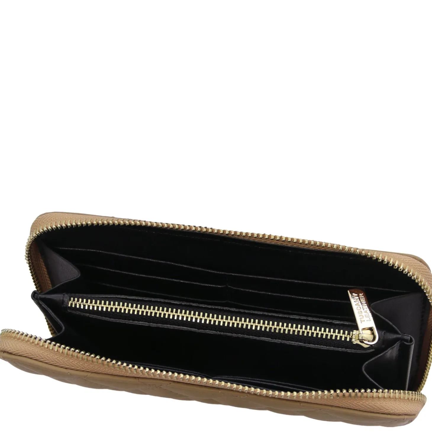 Exklusive Damenbrieftasche aus Weichem Leder mit Rundum-Reißverschluss