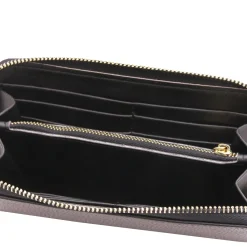 Exklusive Damenbrieftasche aus Leder mit Rundum-Reißverschluss
