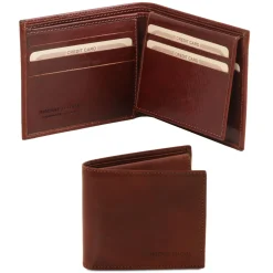 Exklusive Herren Brieftasche aus Leder mit 3 Scheinfächern und Ausweisfach