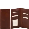 Exklusive Vertikal Herren Brieftasche aus Leder mit 2 Scheinfächern