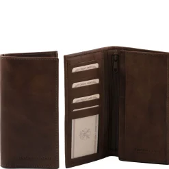 Exklusive Vertikal Herren Brieftasche aus Leder mit 2 Scheinfächern