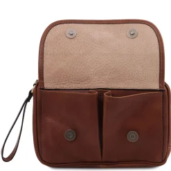 Handgelenktasche/Herrentasche aus Leder