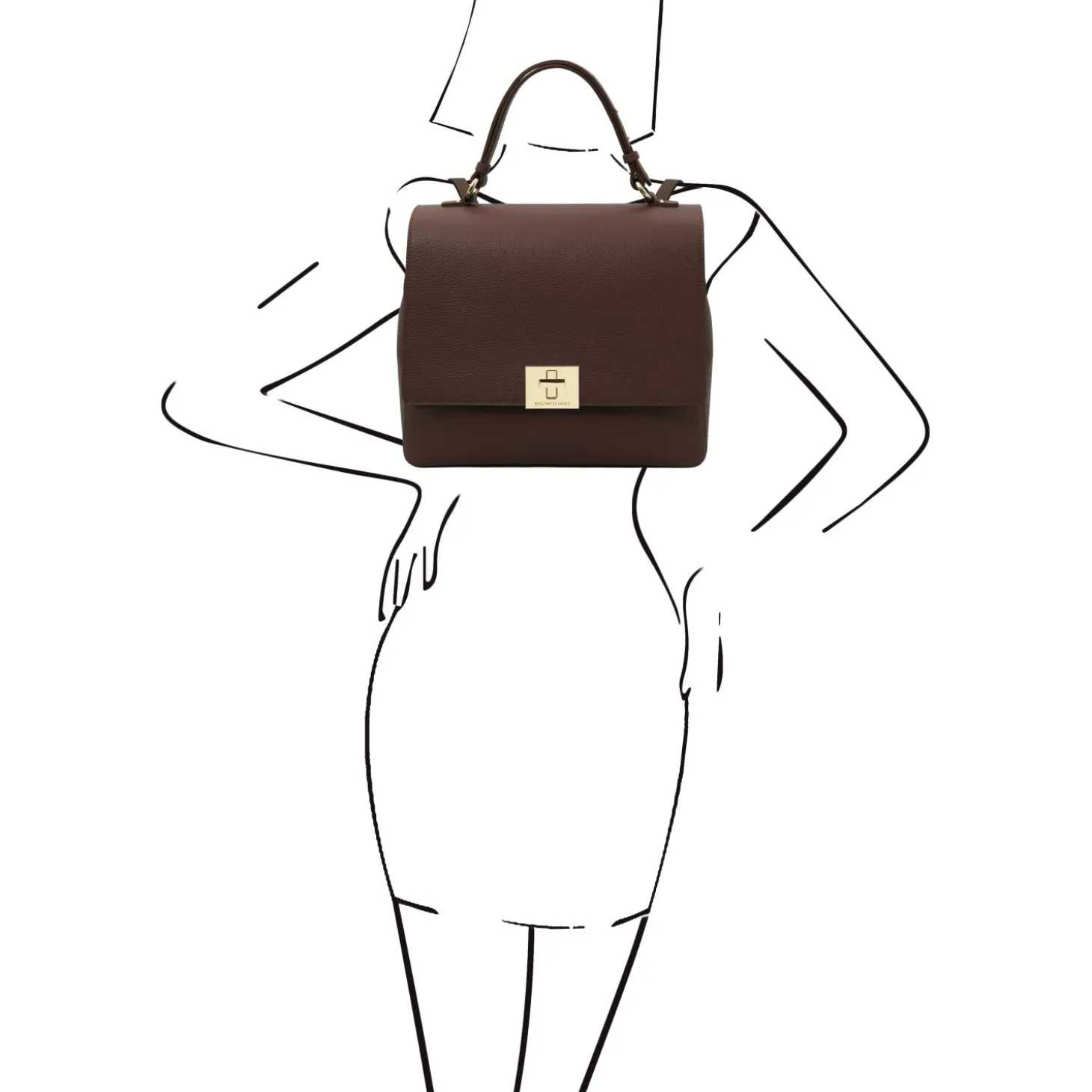 Handtasche aus Kalbsleder