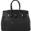 Handtasche aus Leder mit Goldfarbenen Beschläge
