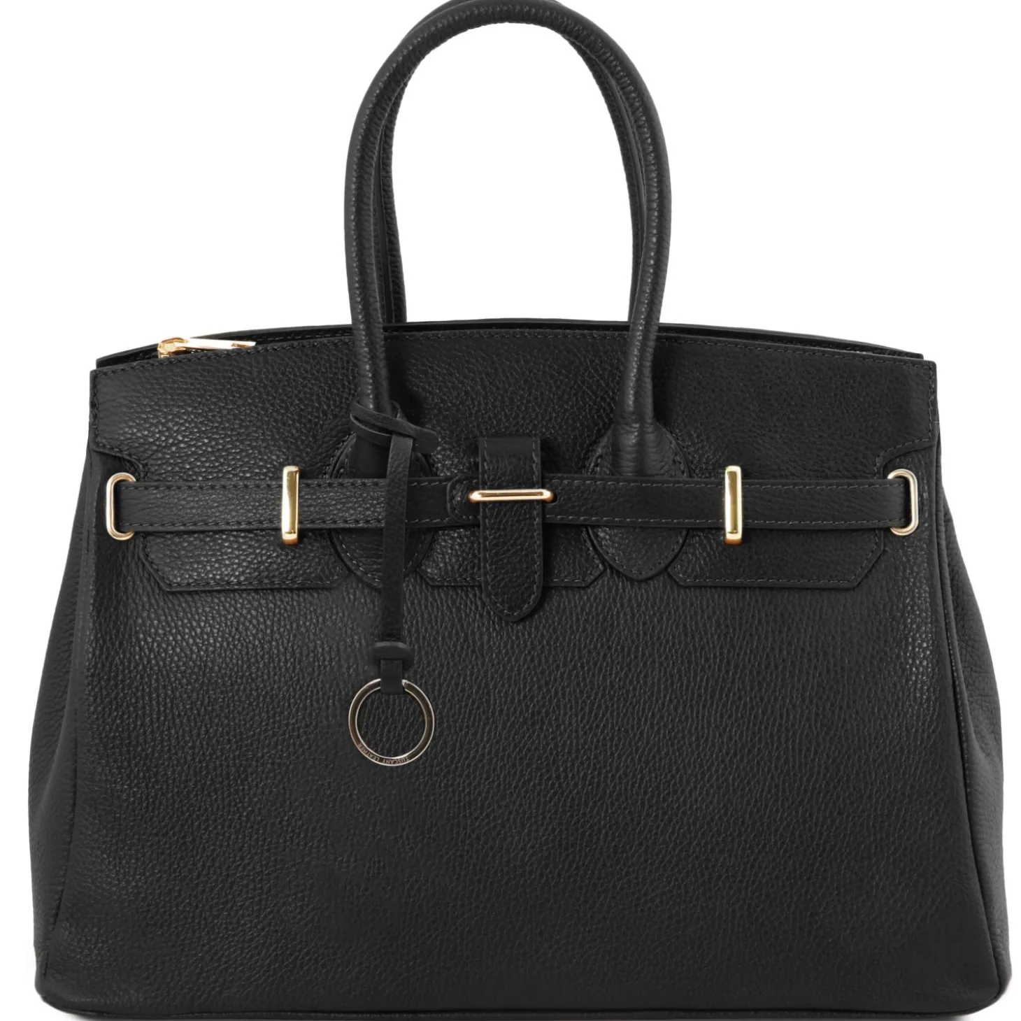 Handtasche aus Leder mit Goldfarbenen Beschläge
