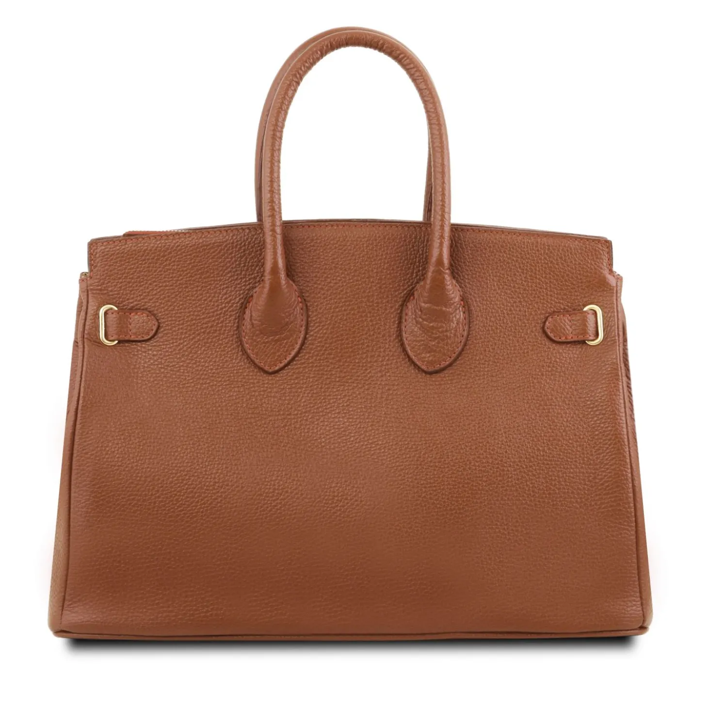 Handtasche aus Leder mit Goldfarbenen Beschläge