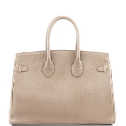 Handtasche aus Leder mit Goldfarbenen Beschläge
