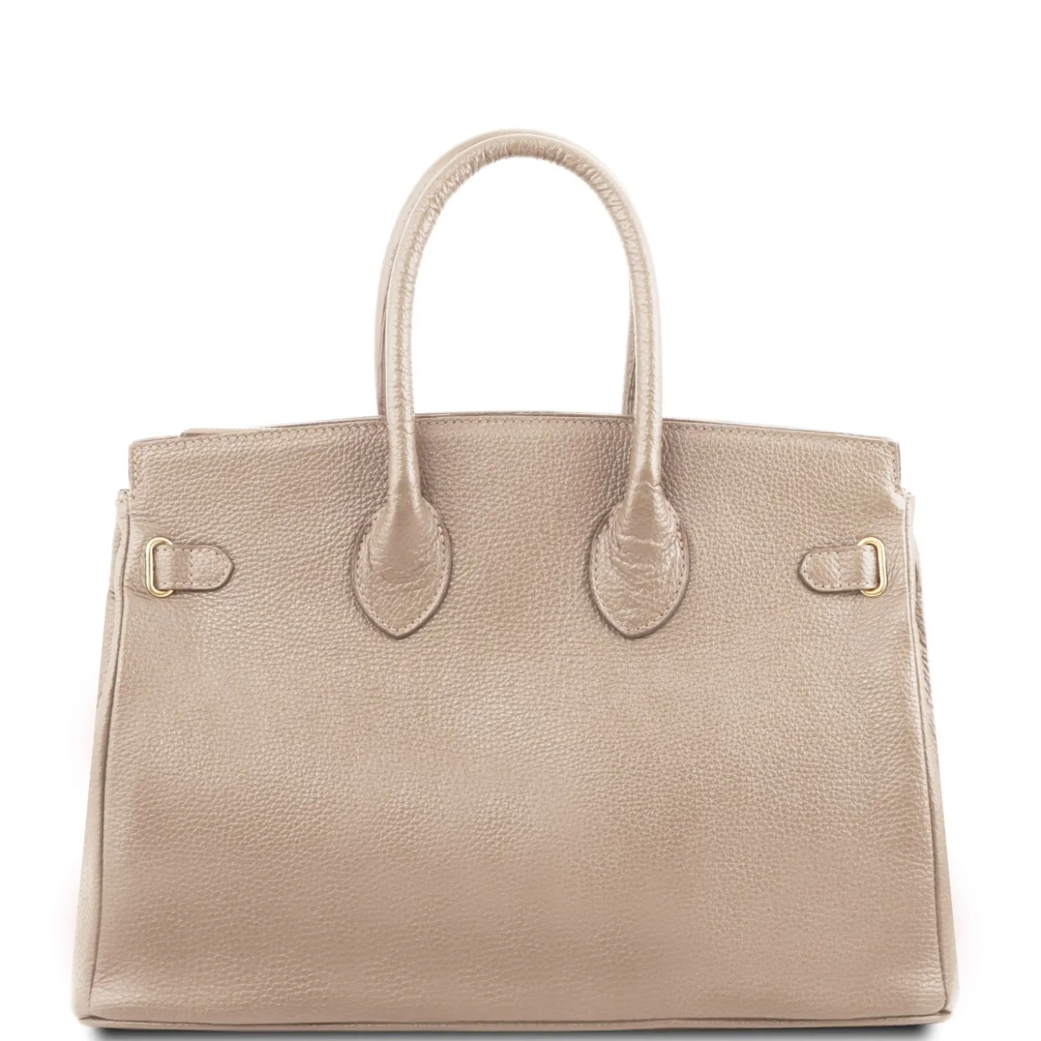 Handtasche aus Leder mit Goldfarbenen Beschläge