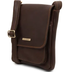 Herrentasche aus Leder mit Vordertasche