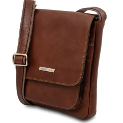 Herrentasche aus Leder mit Vordertasche