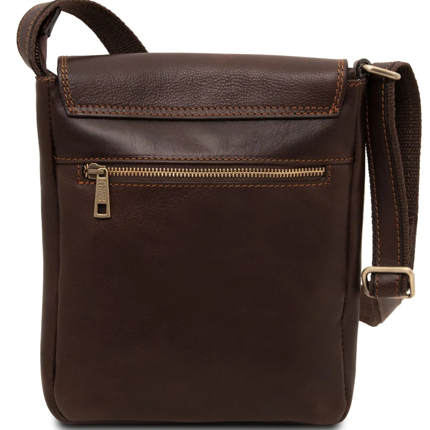 Herrentasche aus Leder mit Vordertasche