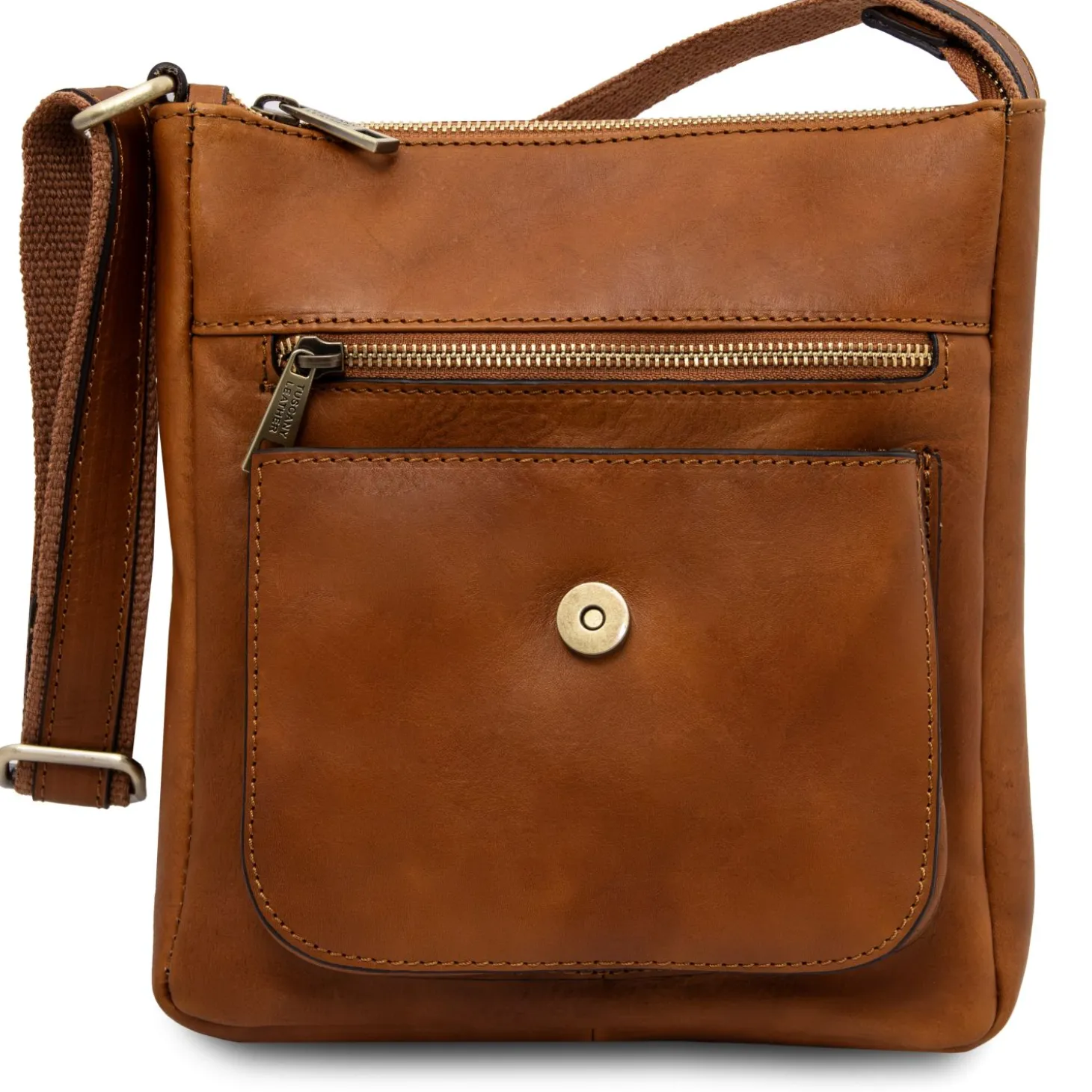 Herrentasche aus Leder mit Vordertasche
