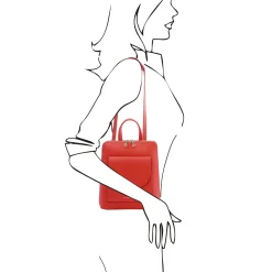 Kleiner Damenrucksack aus Leder